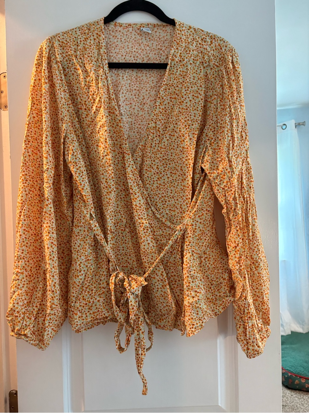 Floral Wrap Blouse